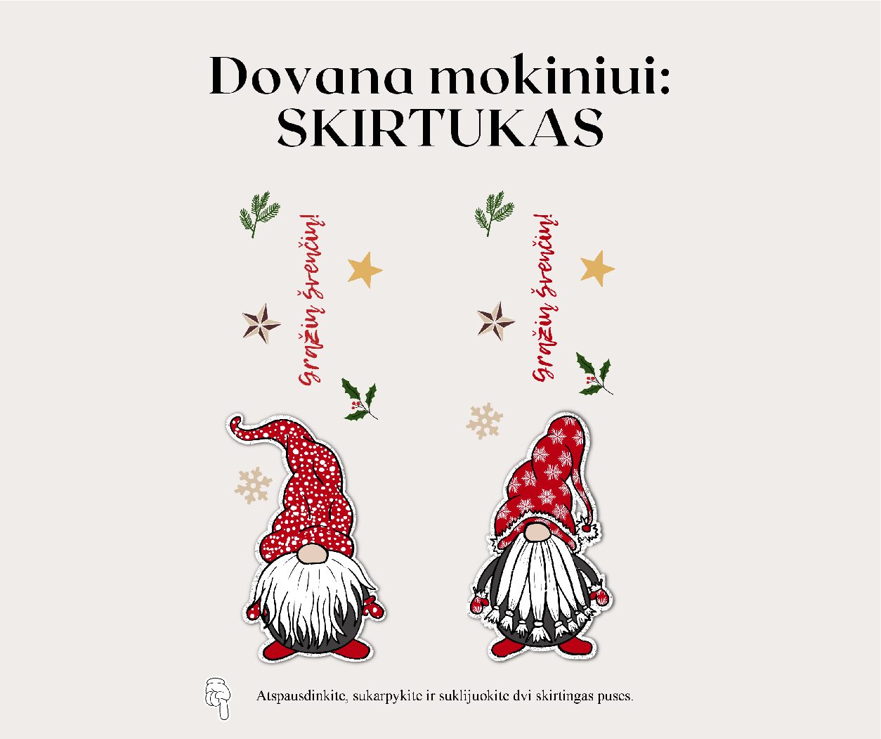 Kalėdiniai knygos skirtukai