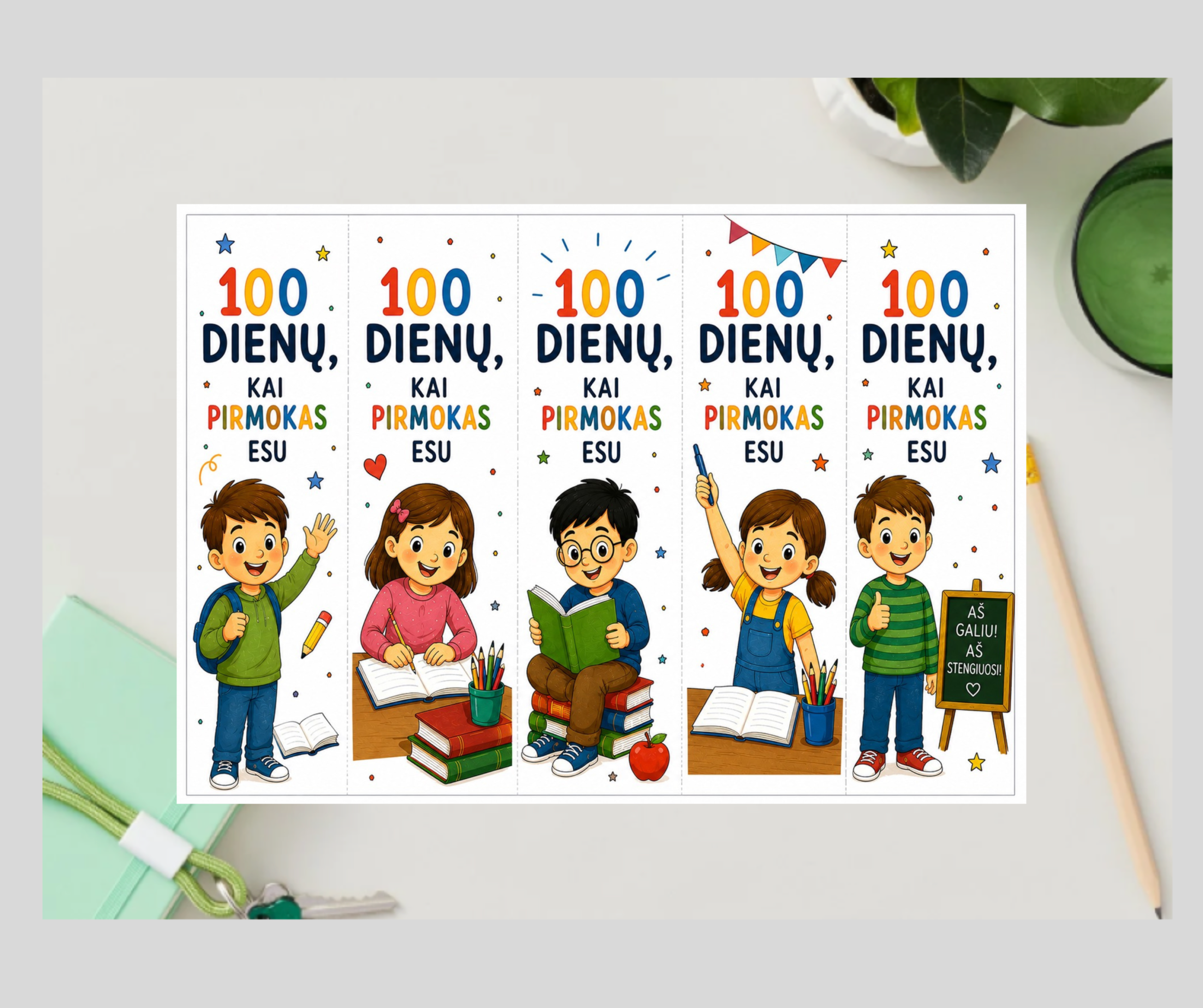 "100 dienų, kai PIRMOKAS esu" skirtukai - Image 2